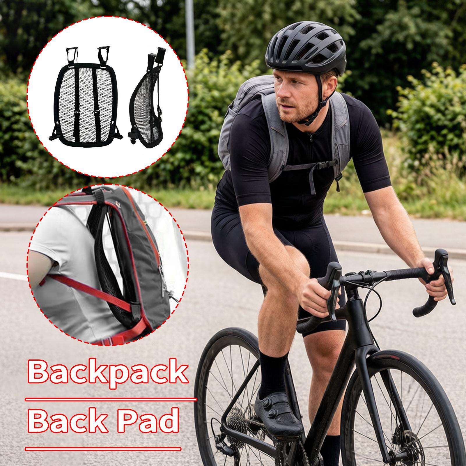 Cycling Commute Backpack - Rugzakventilatiekussen Verstelbare luchtstroom Spacer Mesh Koelend