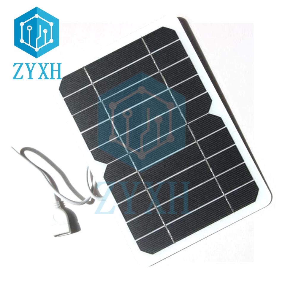 Usb Charger Dynamo - 5W 5V 0-1A Zonnepaneel Usb Poort