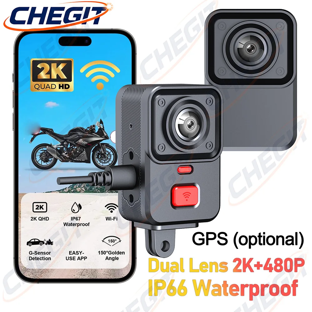Cycling Loop - 2 Camera Motorfiets DVR 2K HD