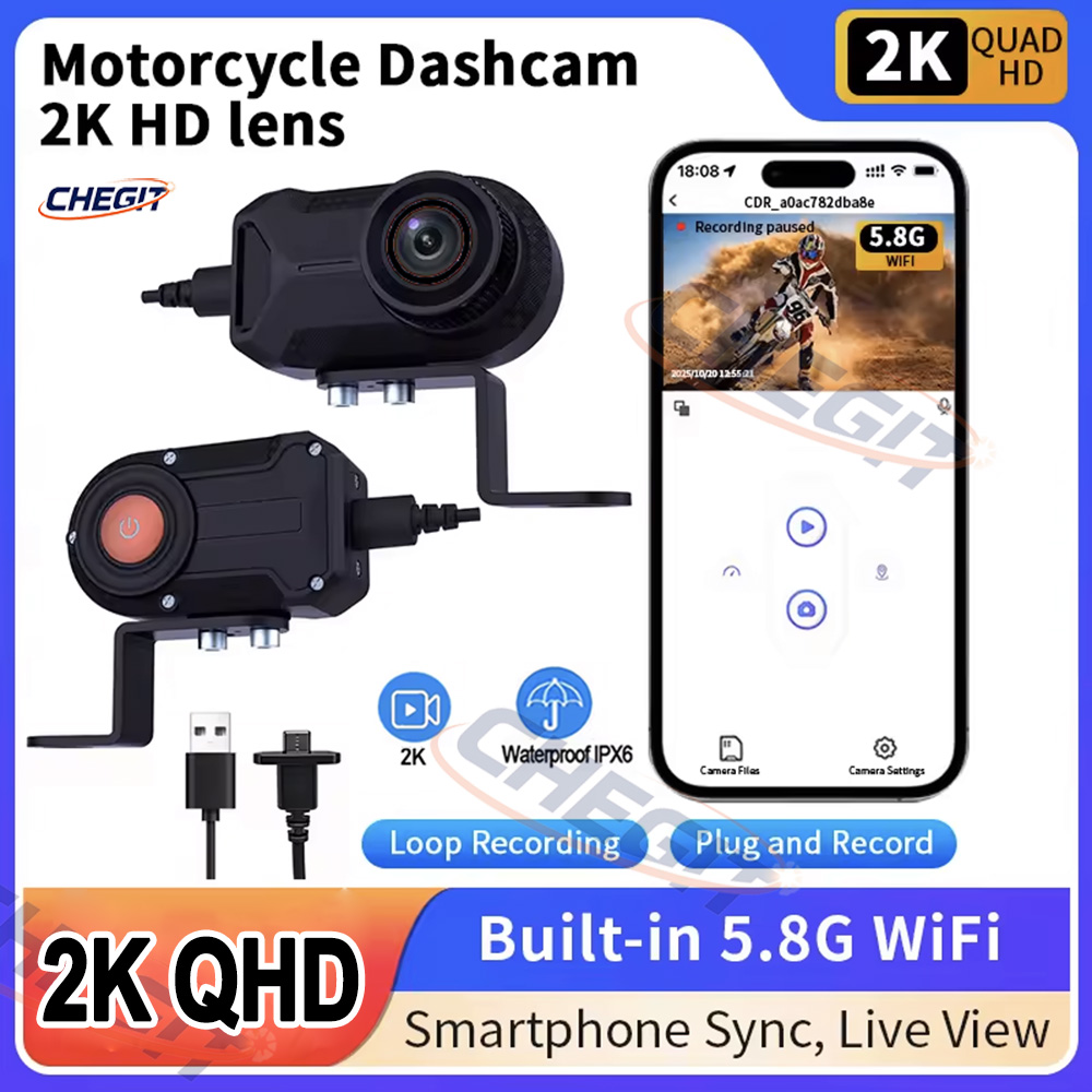 Motorfiets DVR 2K HD WiFi met  - Cycling Loop recensie en prijs